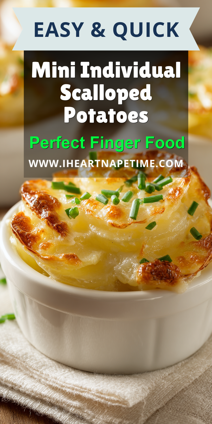 Mini Individual Scalloped Potatoes served warm with cozy spices