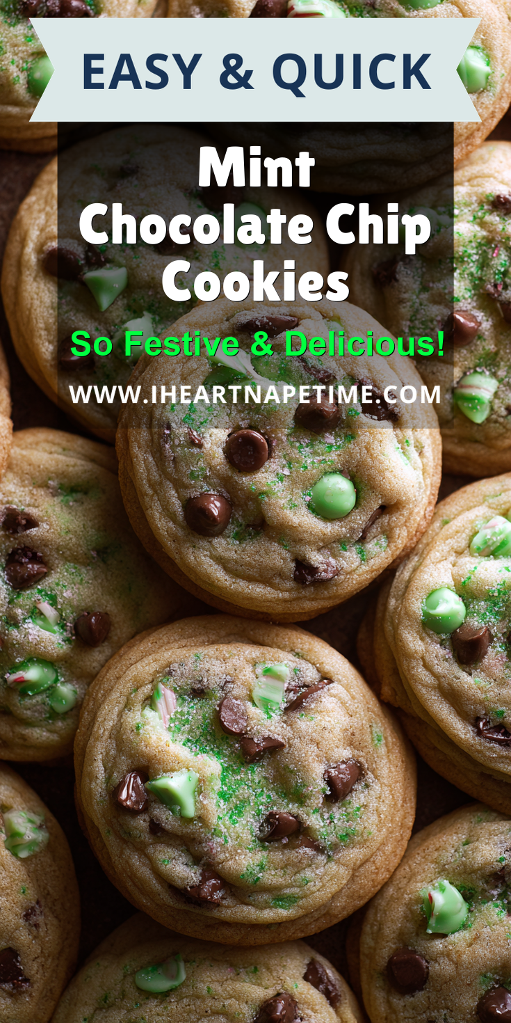 Mint Chocolate Chip Cookies served warm with cozy spices