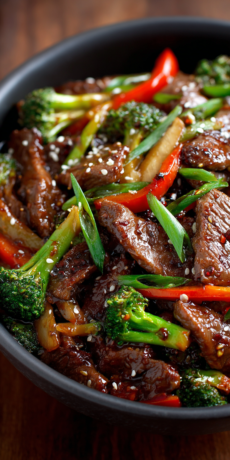 Mongolian Venison Stir Fry served warm with cozy spices