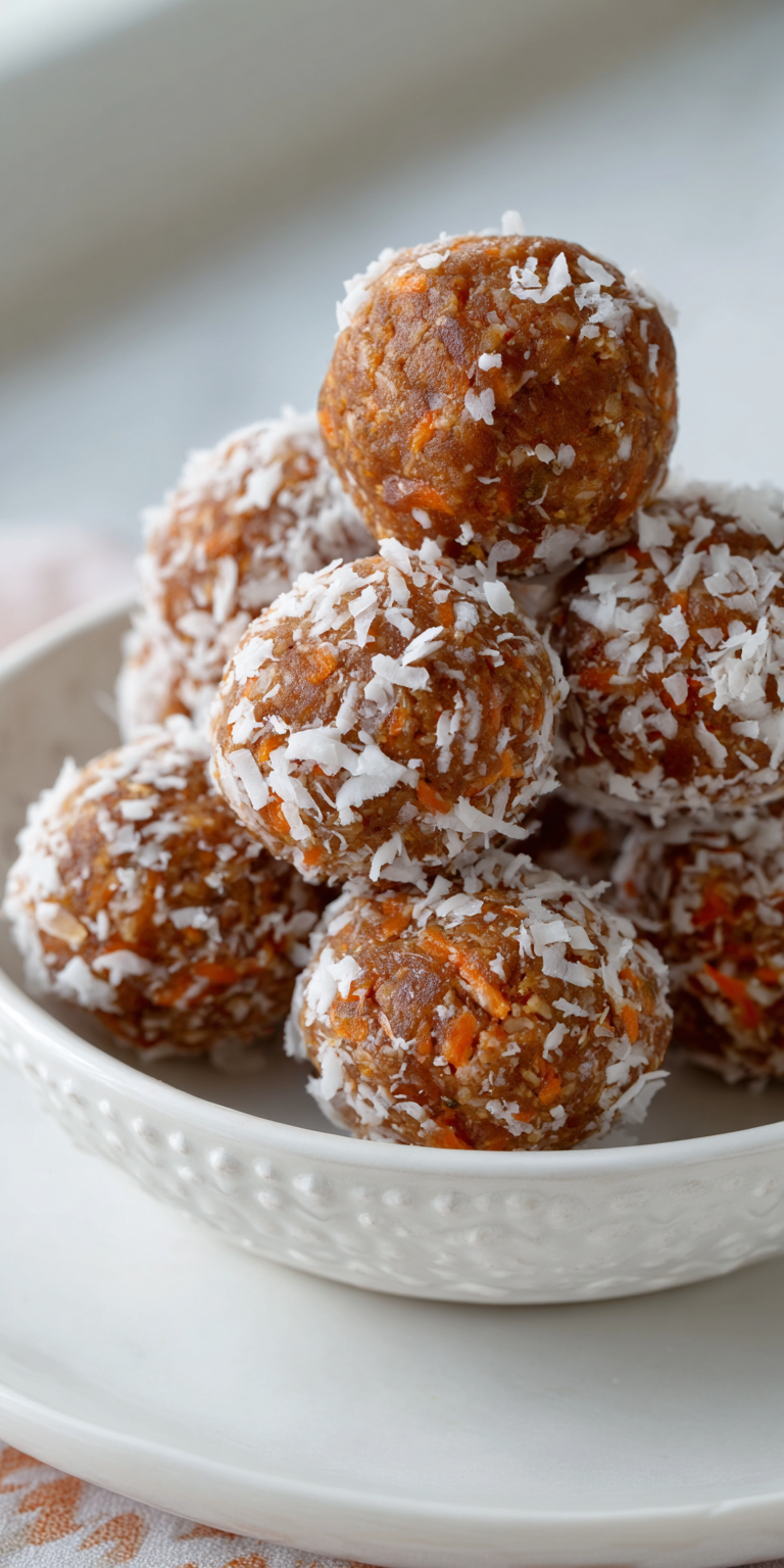No Bake Carrot Cake Energy Balls Recipe