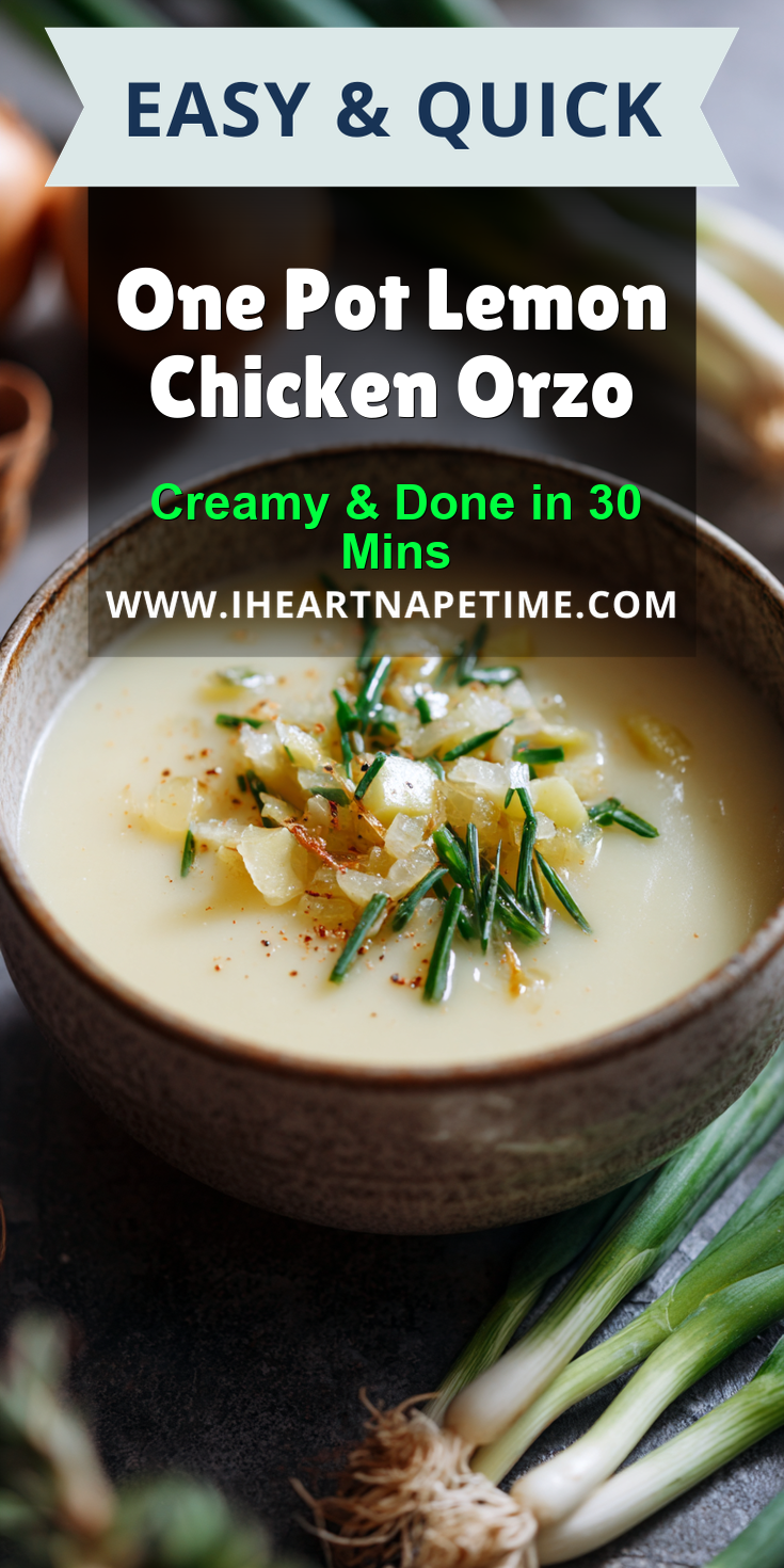 One Pot Lemon Chicken Orzo served warm with cozy spices