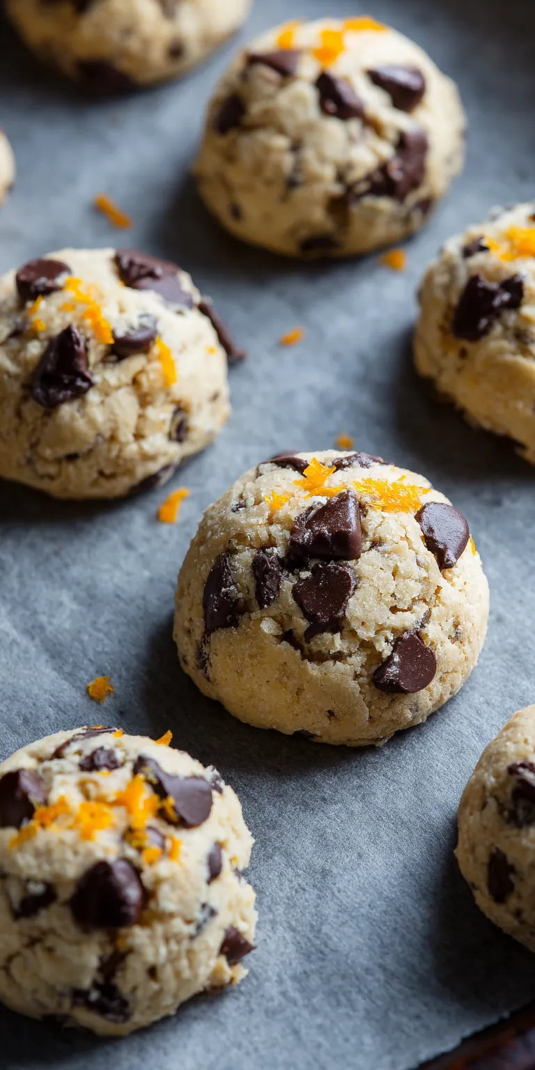 Orange Zest Dark Chocolate Chip Cookies served warm with cozy spices
