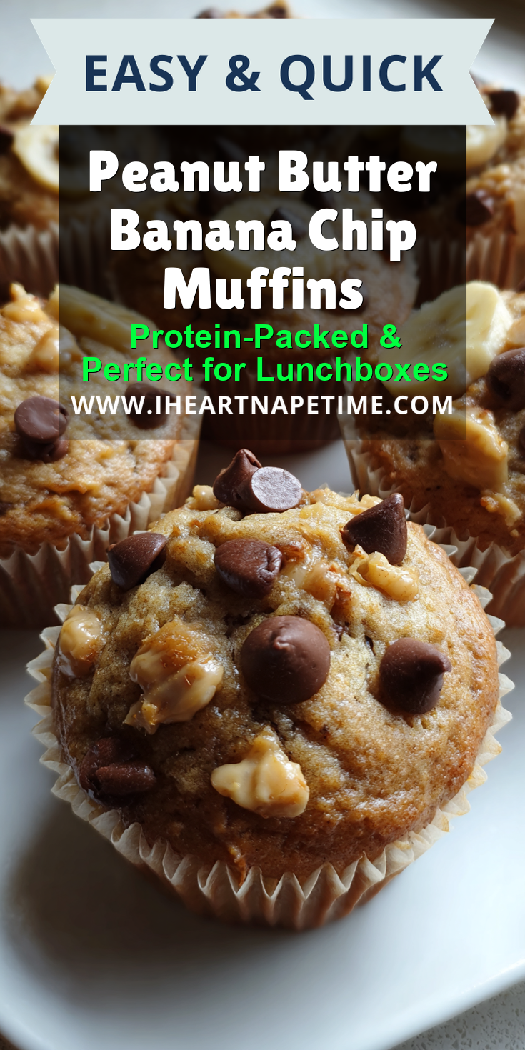Peanut Butter Banana Chip Muffins served warm with cozy spices