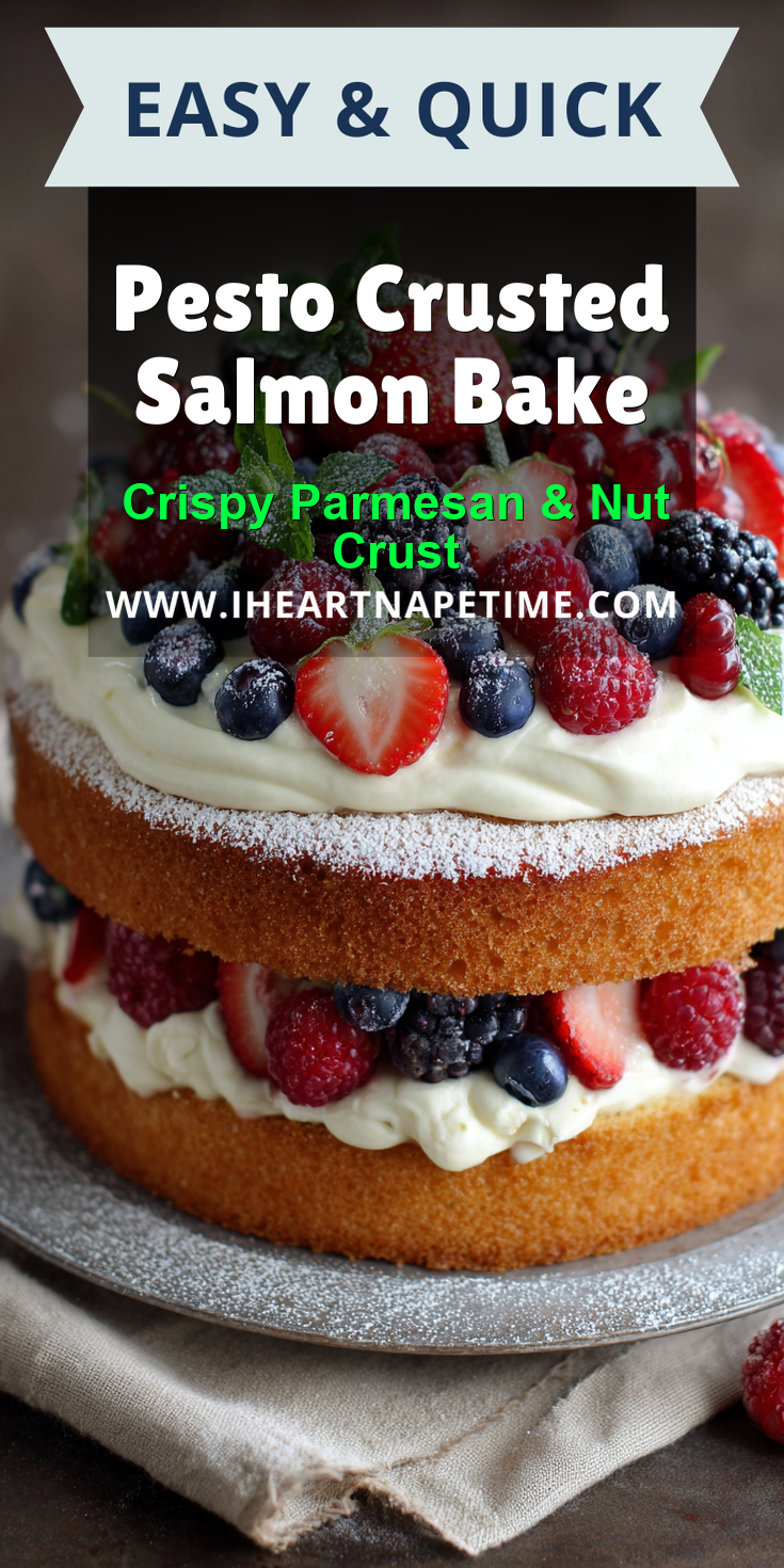 Pesto Crusted Salmon Bake served warm with cozy spices