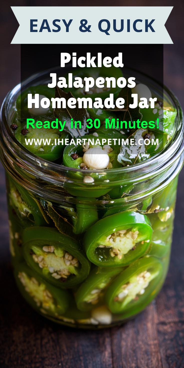 Pickled Jalapenos Homemade Jar served warm with cozy spices