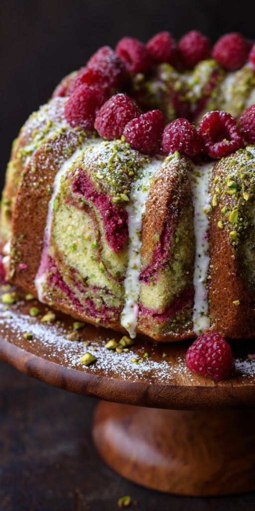 Pistachio Raspberry Cake Recipe
