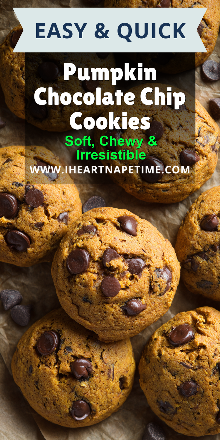 Pumpkin Chocolate Chip Cookies served warm with cozy spices