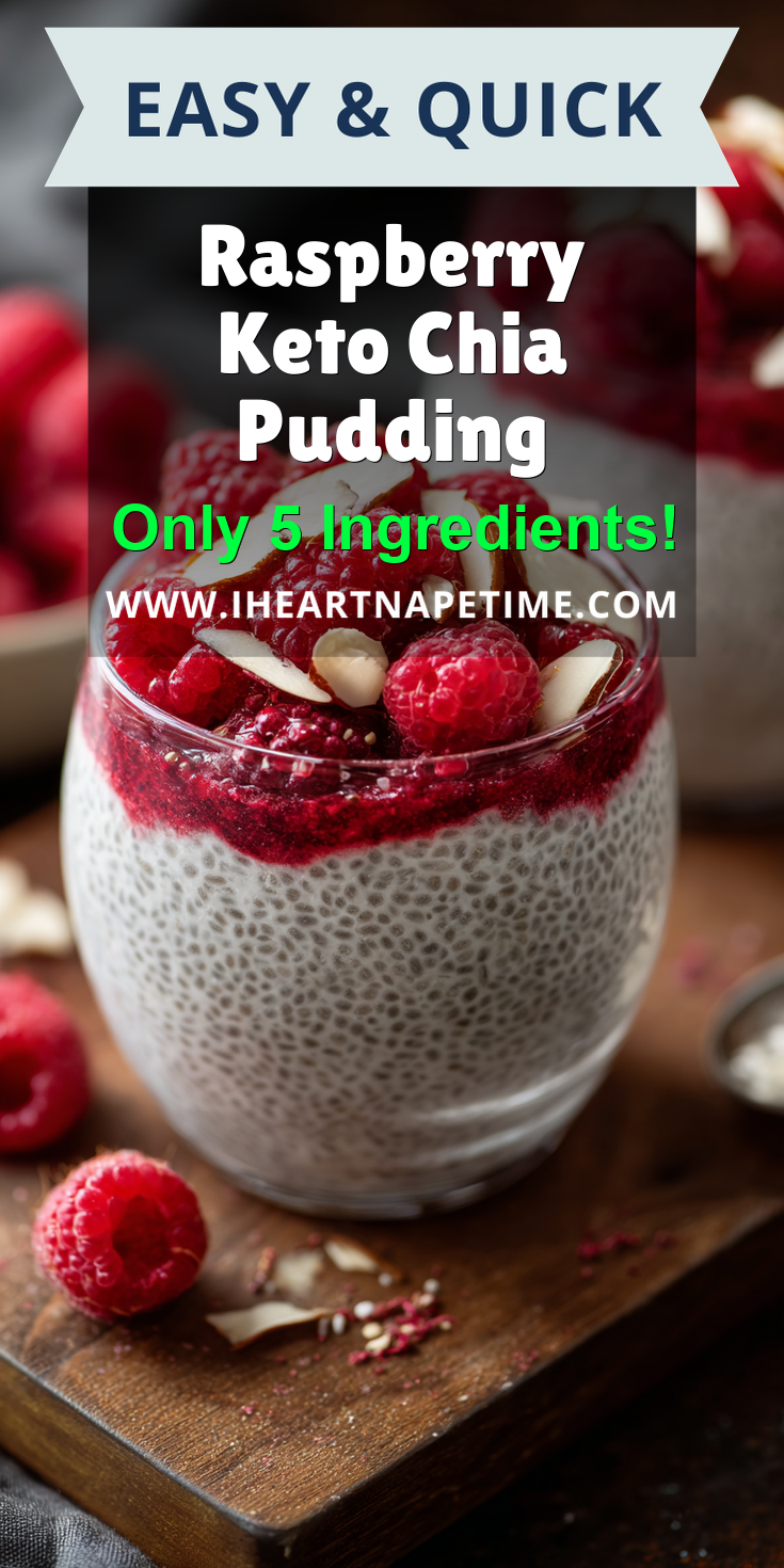 Raspberry Keto Chia Pudding served warm with cozy spices