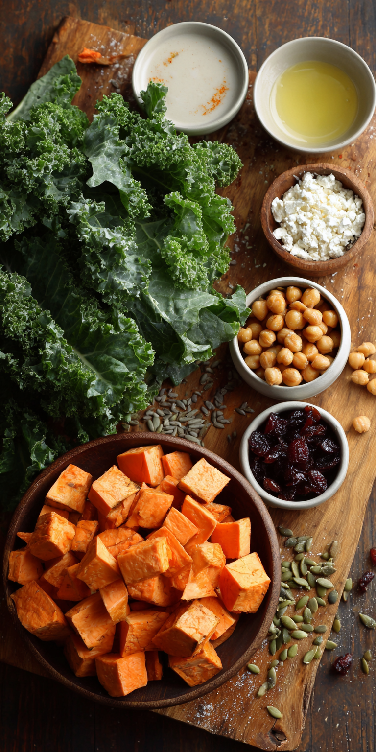 Roast Sweet Potato Kale Salad Bowl Recipe