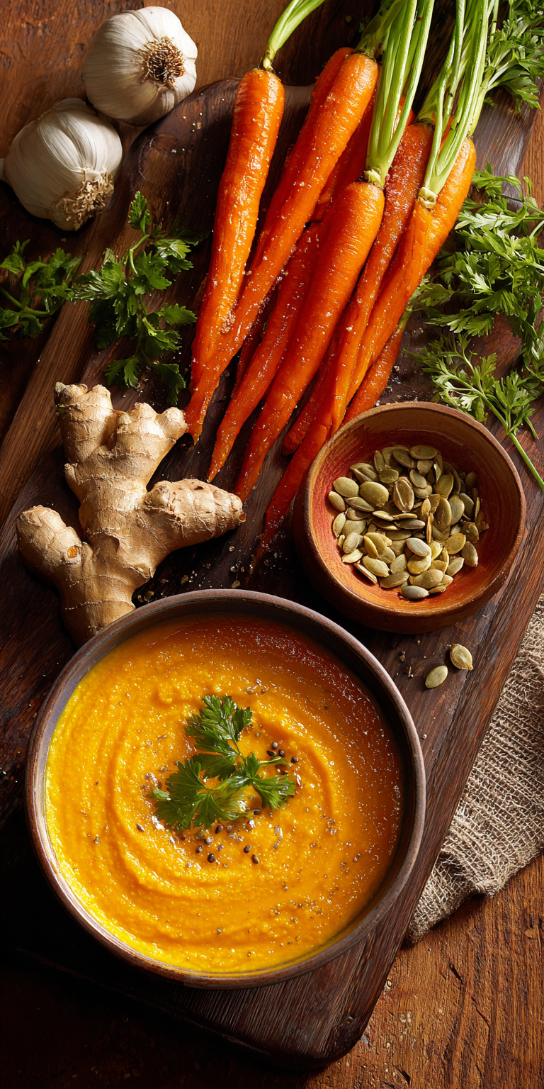 Roasted Carrot and Ginger Spring Soup Recipe