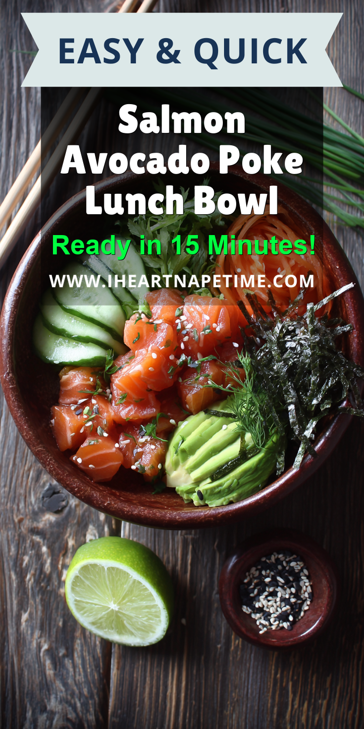 Salmon Avocado Poke Lunch Bowl served warm with gentle spices and a cozy aroma
