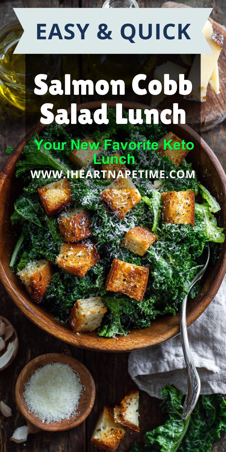 Salmon Cobb Salad Lunch served warm with cozy spices