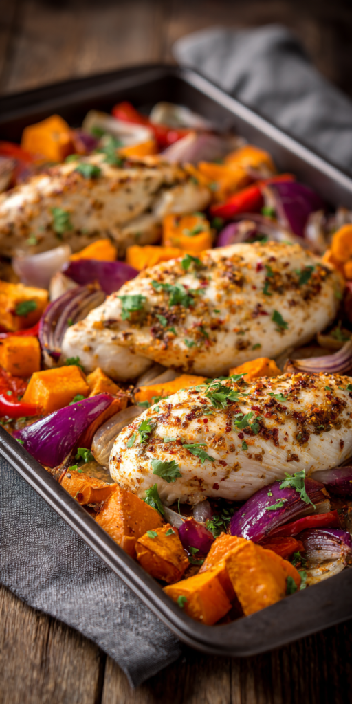 Sheet Pan Chicken and Veggies Dinner Ideas Recipe