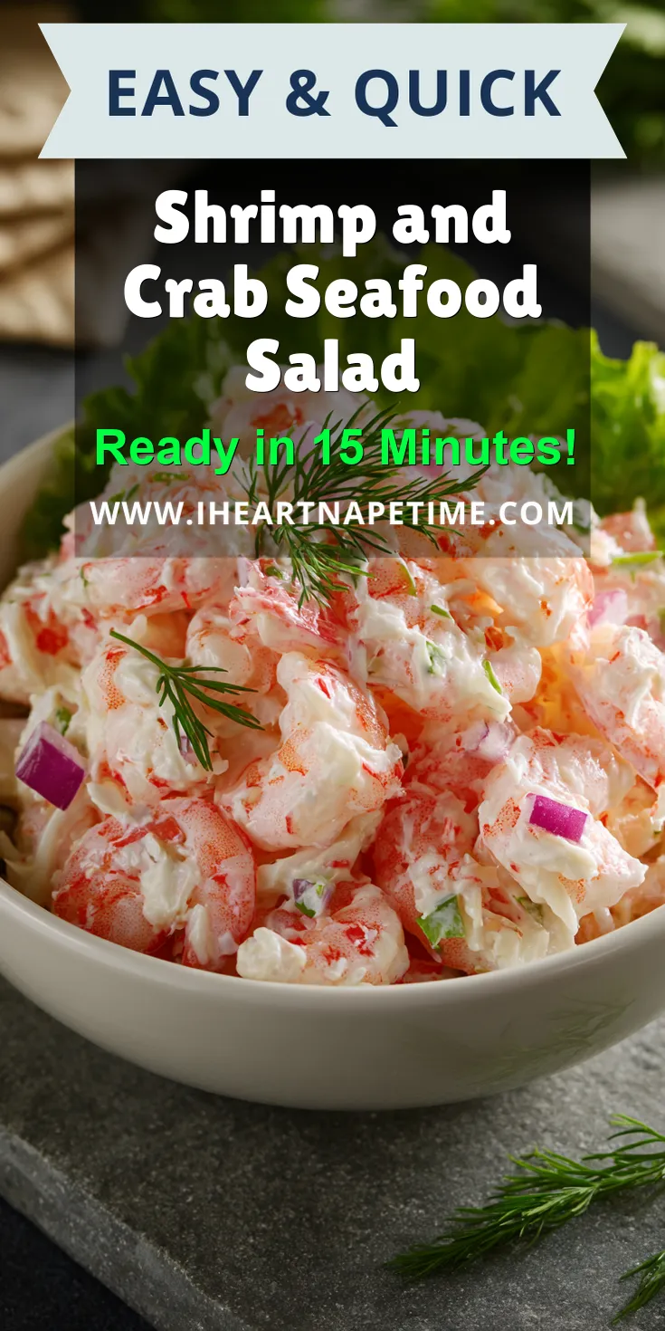 Shrimp and Crab Seafood Salad served warm with cozy spices
