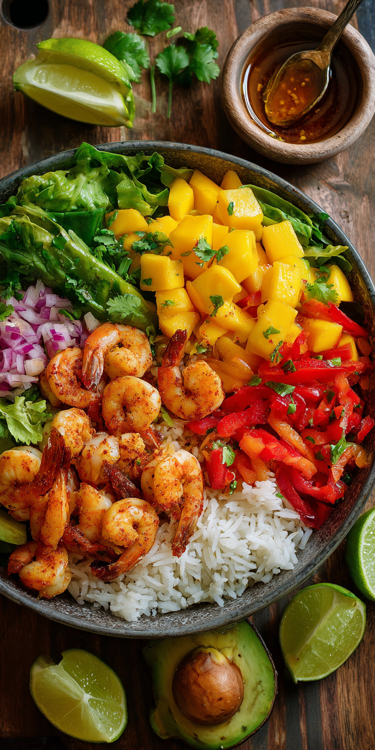 Shrimp and Mango Summer Healthy Bowls Recipe