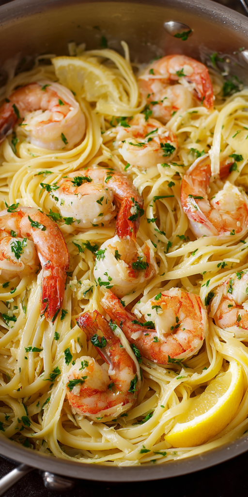 Shrimp Scampi Linguine Seafood Pasta Recipe