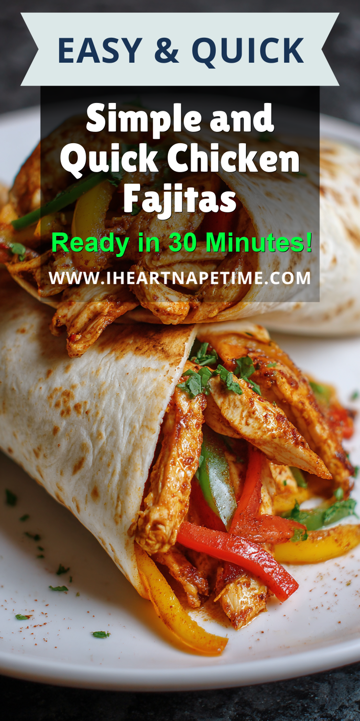 Simple and Quick Chicken Fajitas served warm with cozy spices
