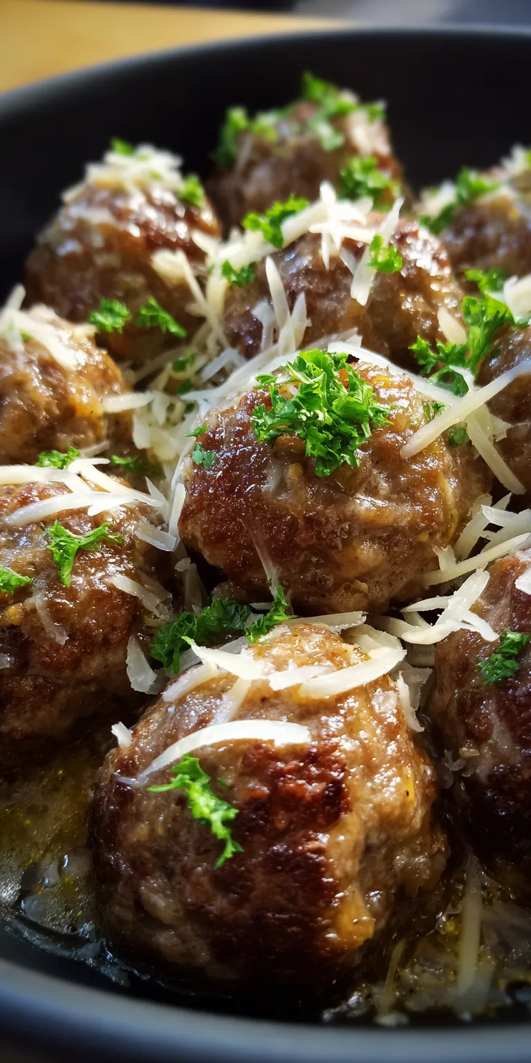 Slow Cooker French Onion Meatballs served warm with gentle spices and a cozy aroma