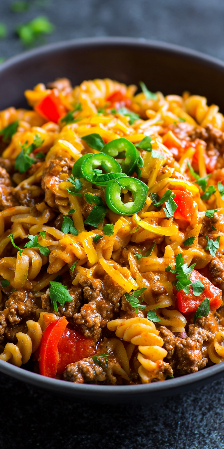 Slow Cooker Taco Pasta Family Favorite served warm with cozy spices