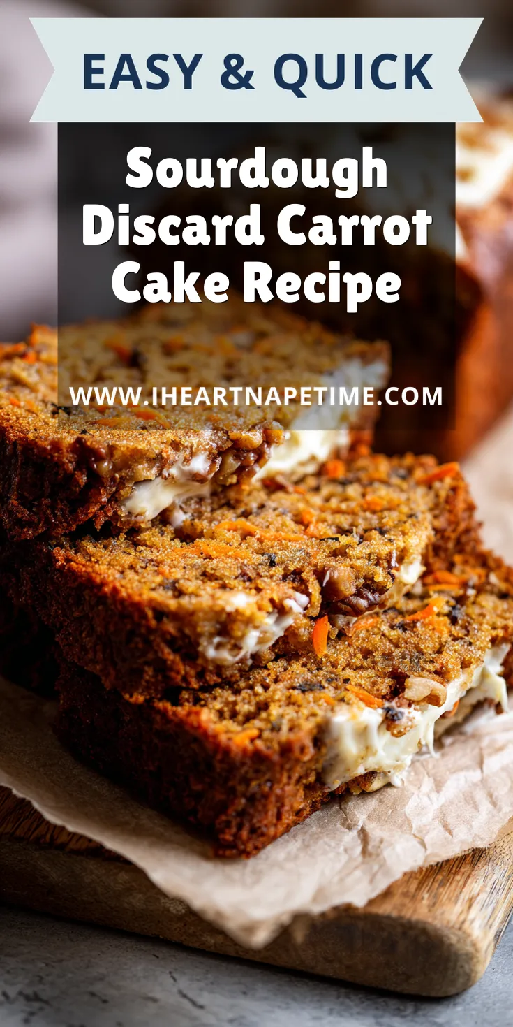 Sourdough Discard Carrot Cake Recipe served warm with cozy spices