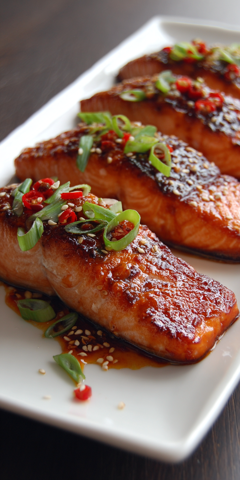 Spicy Firecracker Salmon Meals served warm with cozy spices
