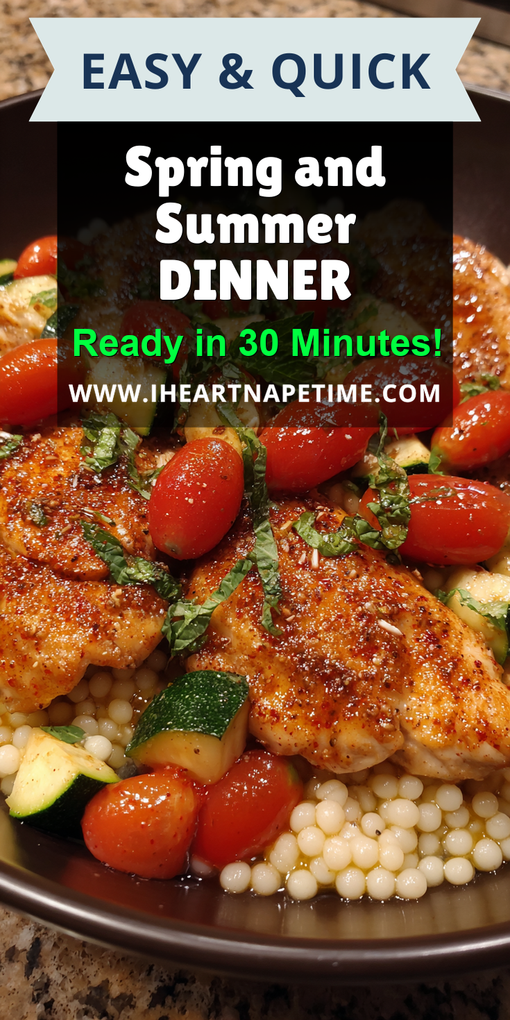 Spring and Summer DINNER served warm with cozy spices