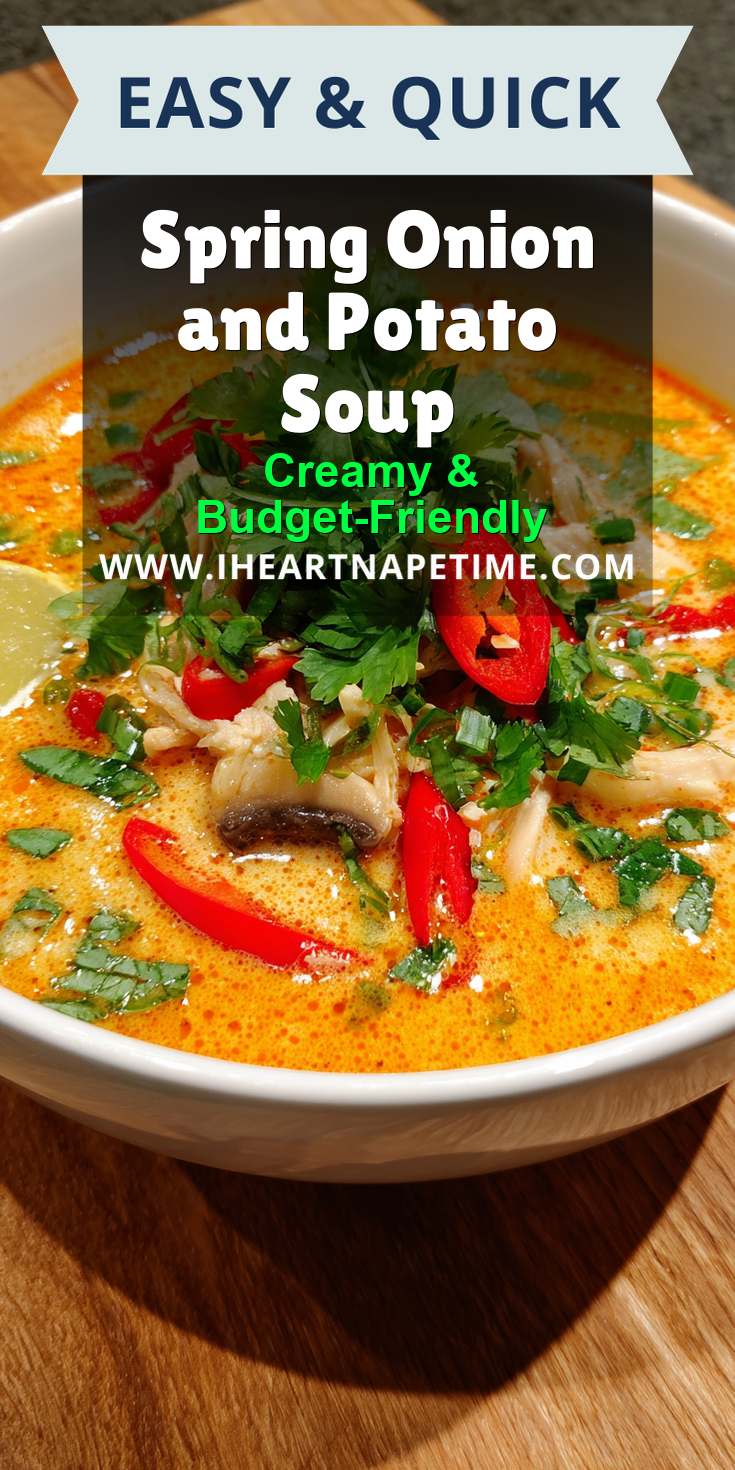 Spring Onion and Potato Soup served warm with cozy spices