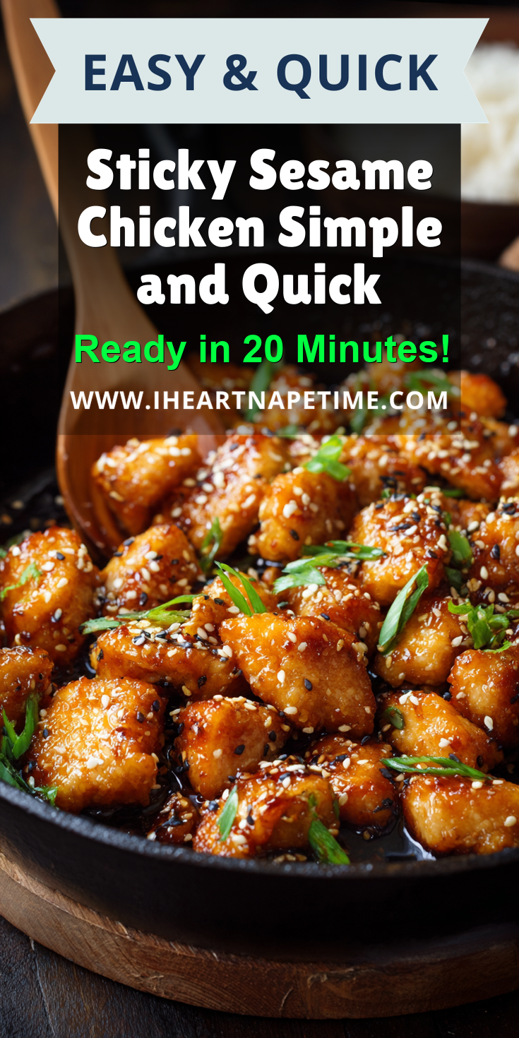 Sticky Sesame Chicken Simple and Quick served warm with gentle spices and a cozy aroma