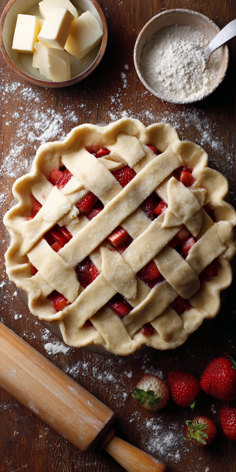 Strawberry Rhubarb Pie Lattice Crust Recipe