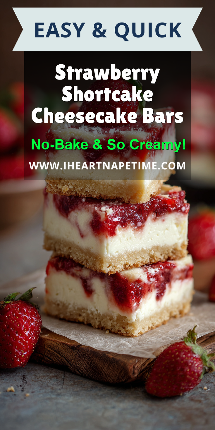 Strawberry Shortcake Cheesecake Bars served warm with gentle spices and a cozy aroma