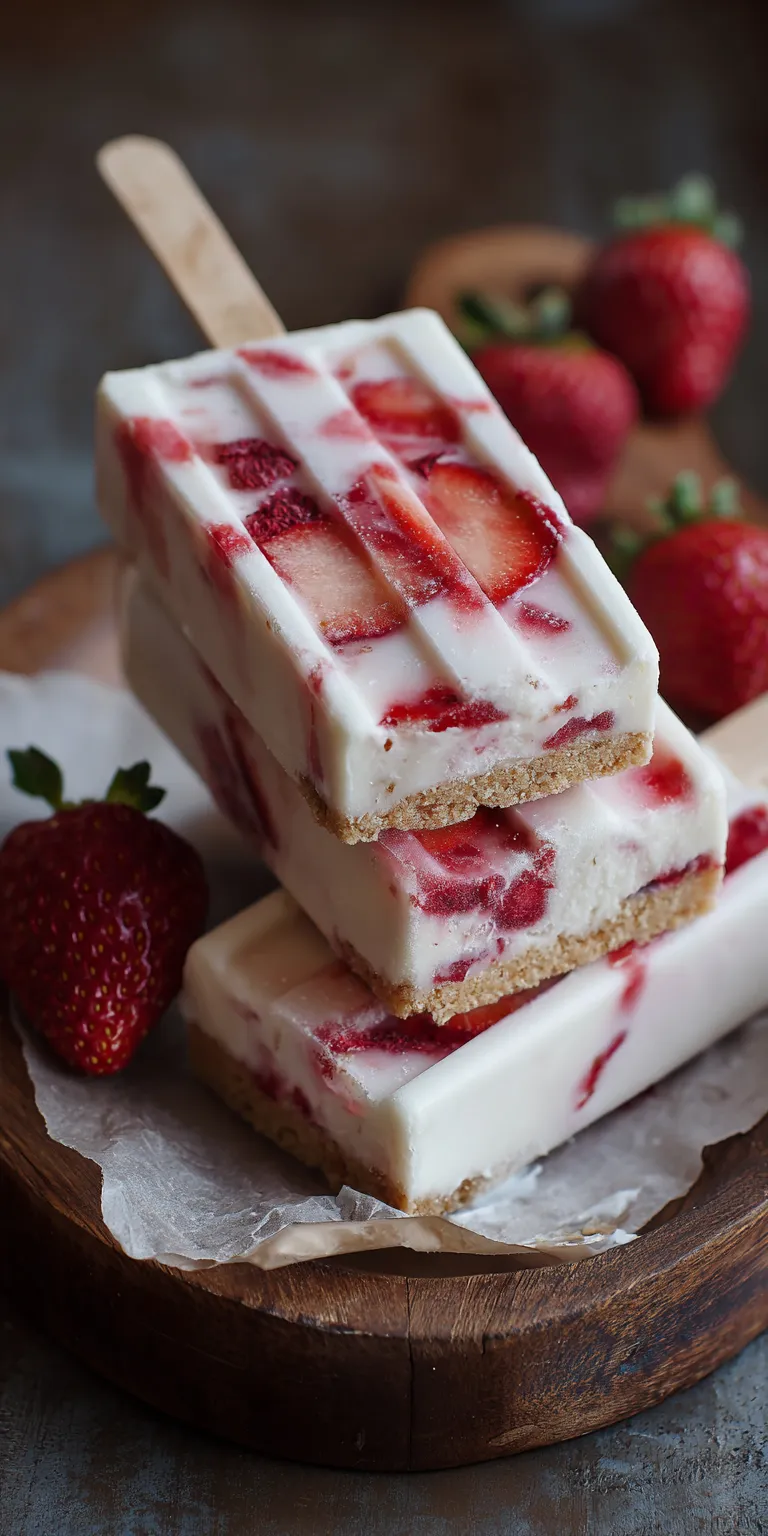 Strawberry Shortcake Ice Cream Bars served warm with cozy spices