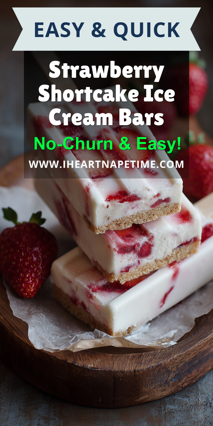 Strawberry Shortcake Ice Cream Bars served warm with cozy spices