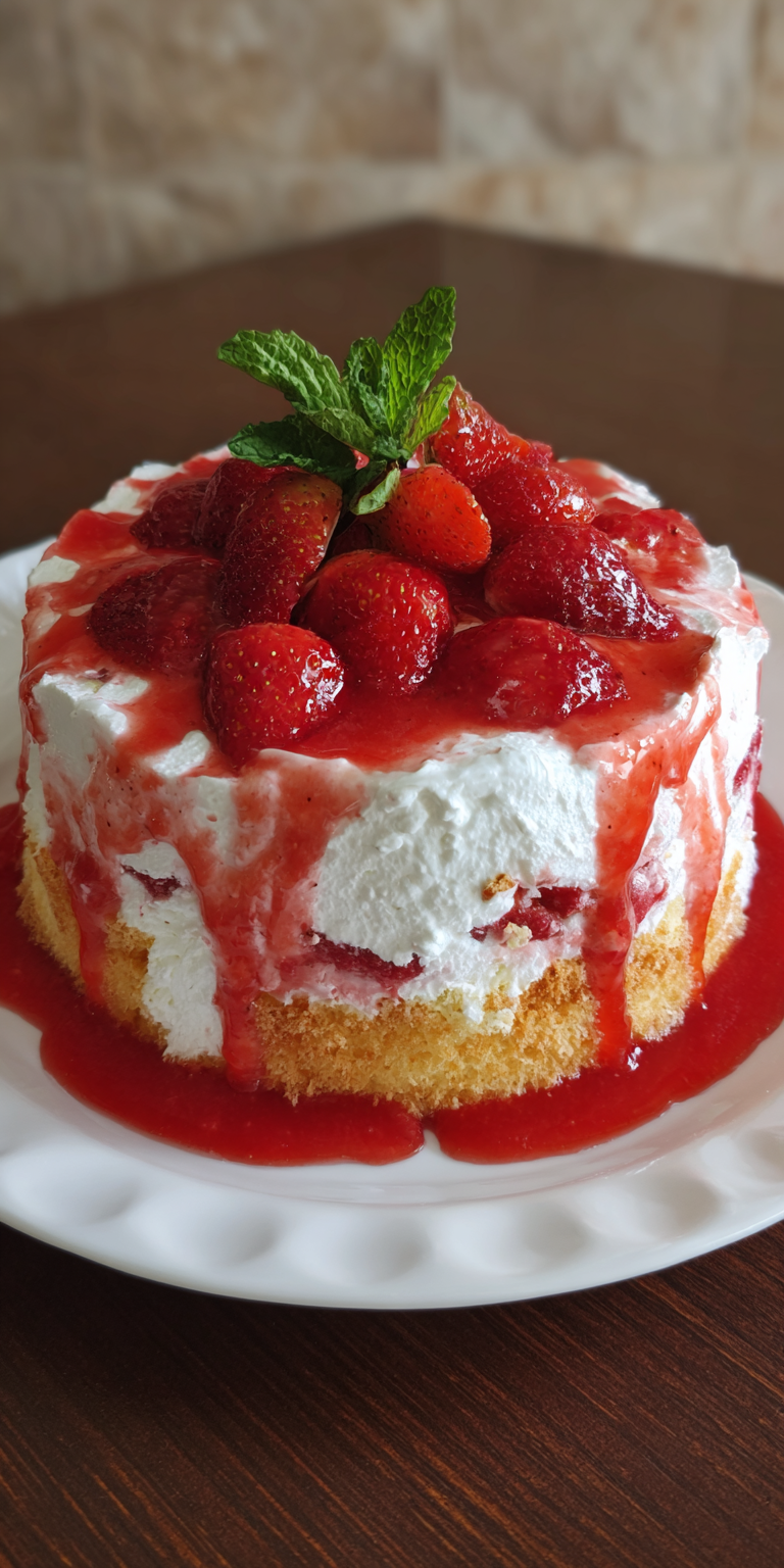 Strawberry Shortcake Lush Dessert served warm with cozy spices