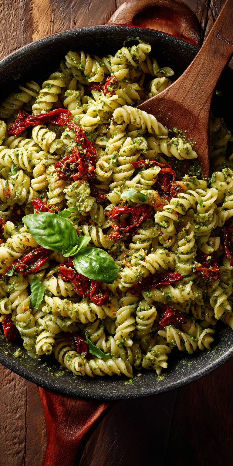 Sun Dried Tomato Creamy Pasta served warm with cozy spices