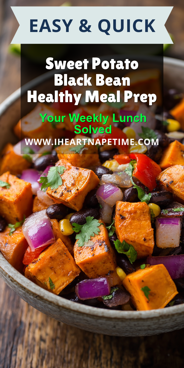 Sweet Potato Black Bean Healthy Meal Prep served warm with cozy spices