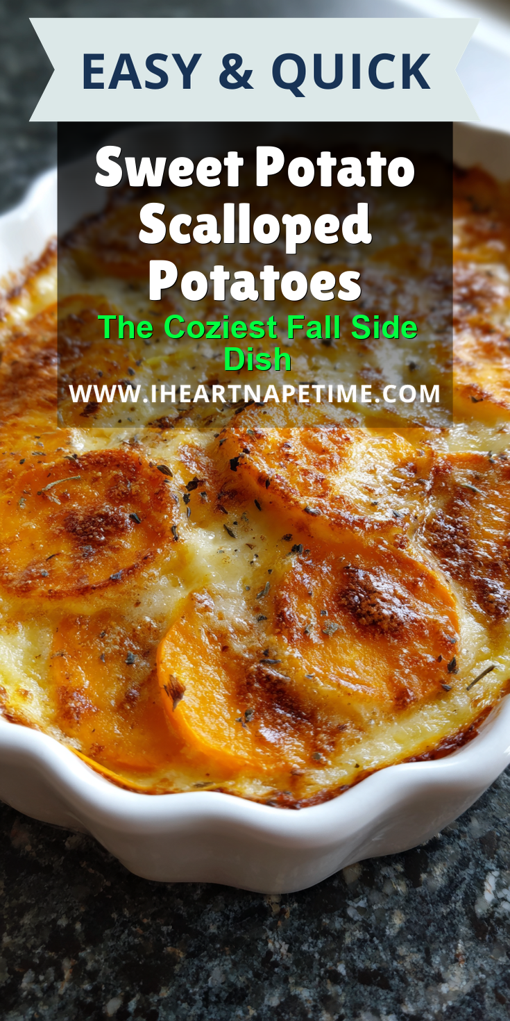 Sweet Potato Scalloped Potatoes served warm with cozy spices