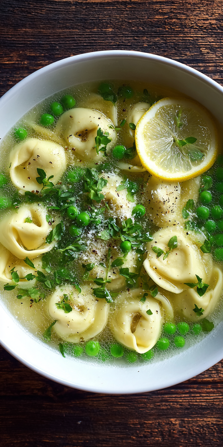 Tortellini in Broth Spring Dinner Ideas served warm with cozy spices