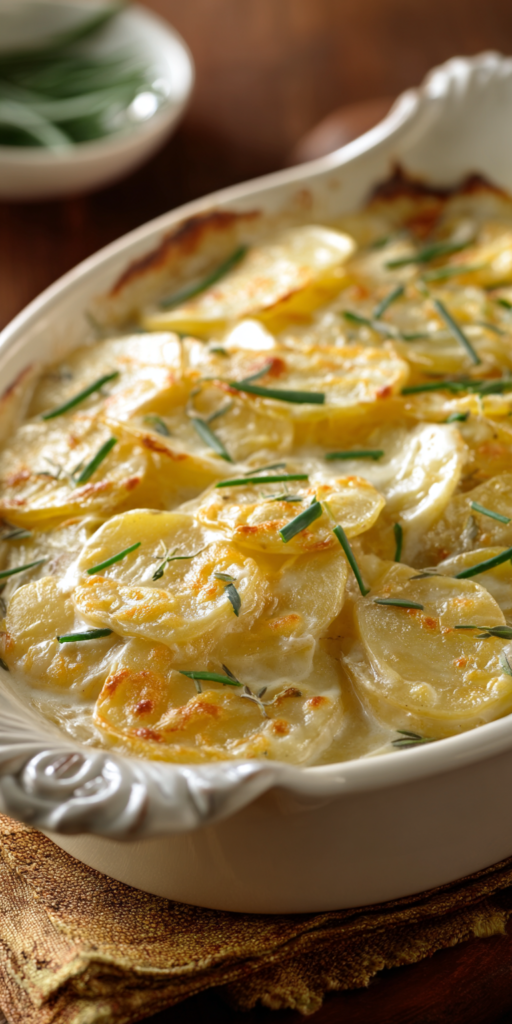 Truffle Oil Fancy Scalloped Potatoes Recipe