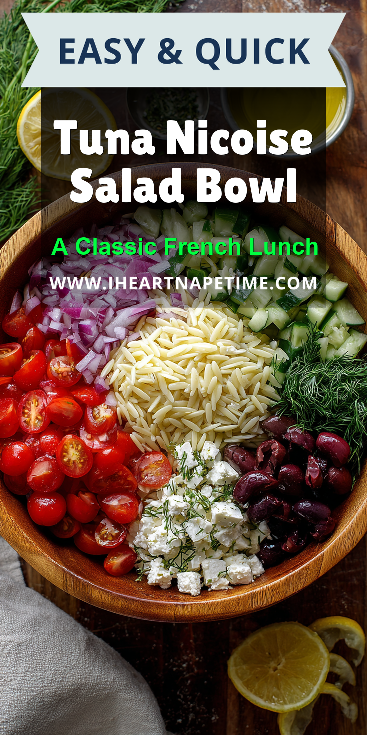 Tuna Nicoise Salad Bowl served warm with cozy spices