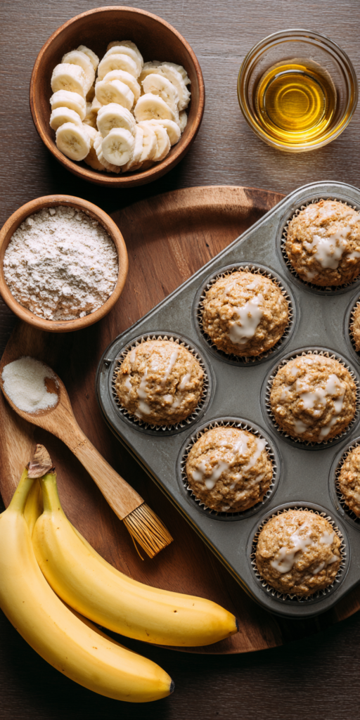 Vegan Banana Muffins with Maple Glaze Recipe