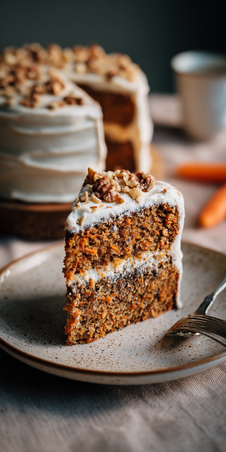 Vegan Carrot Cake with Cashew Frosting Recipe