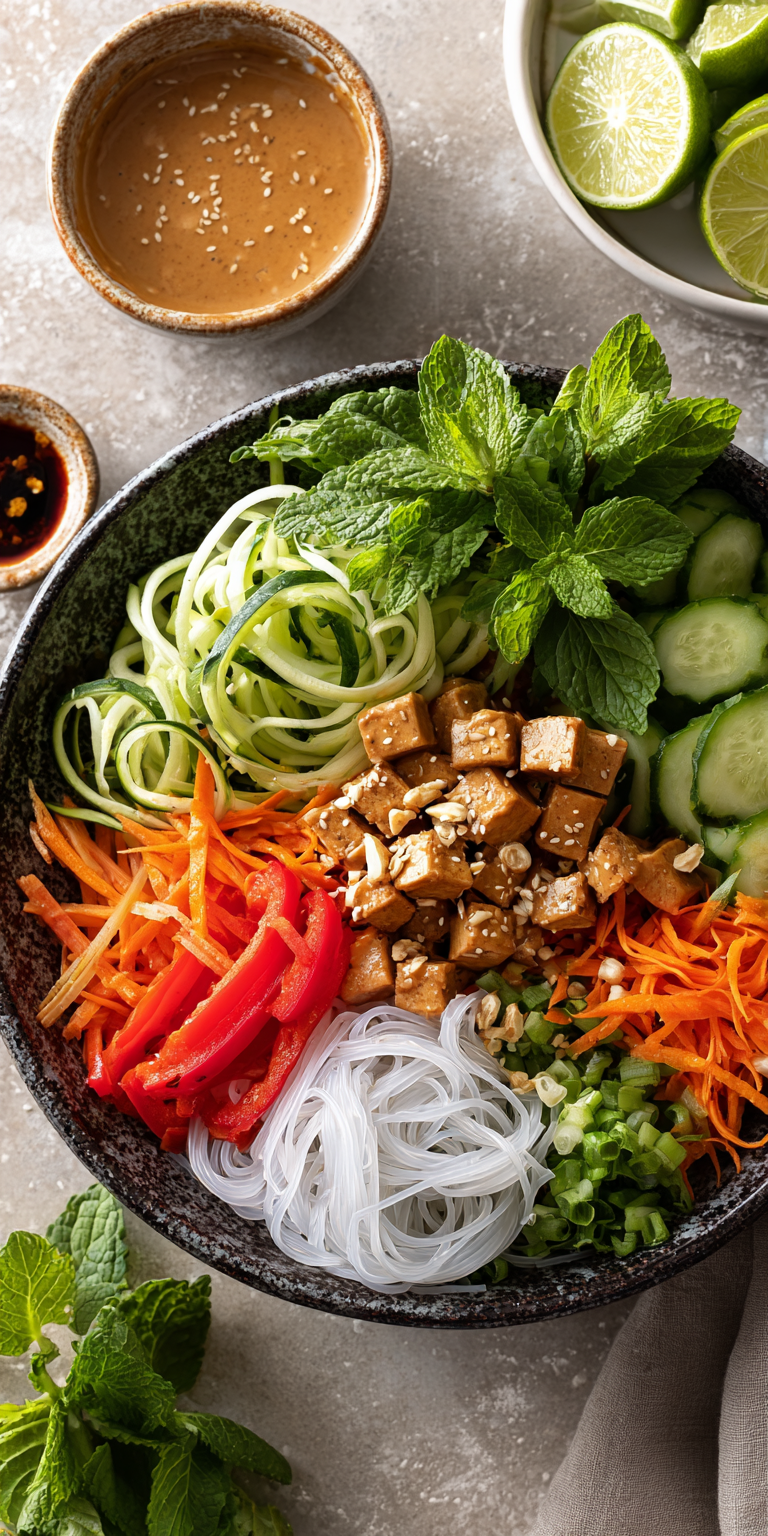Vegetarian Spring Roll Bowls Recipe