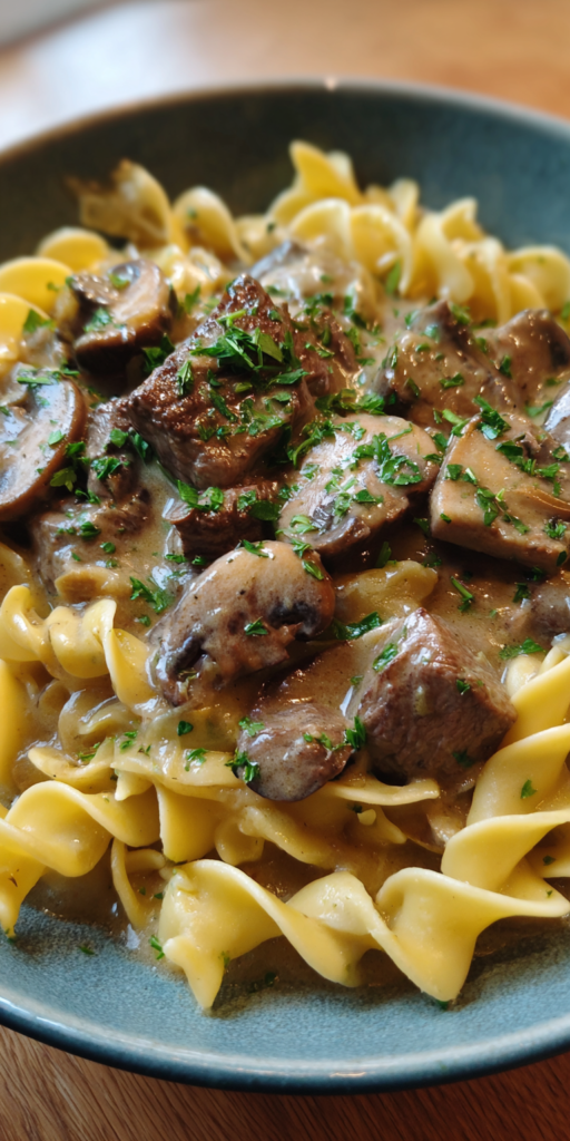 Venison Stroganoff with Mushrooms Recipe