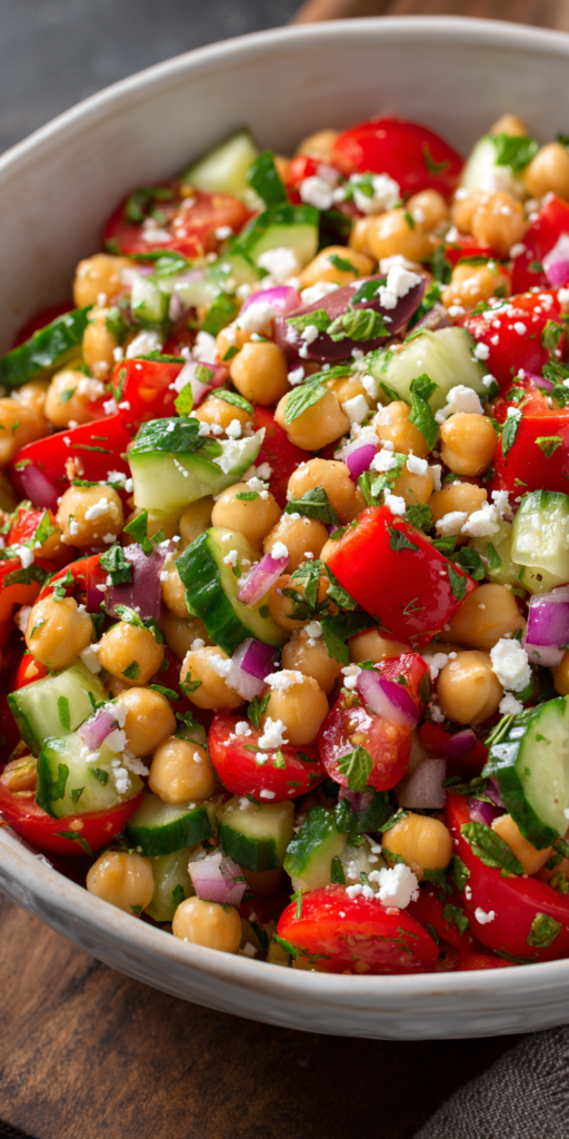 Viral Chopped Mediterranean Chickpea Salad Recipe