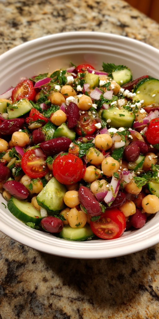 Viral Dense Bean Mediterranean Salad Recipe