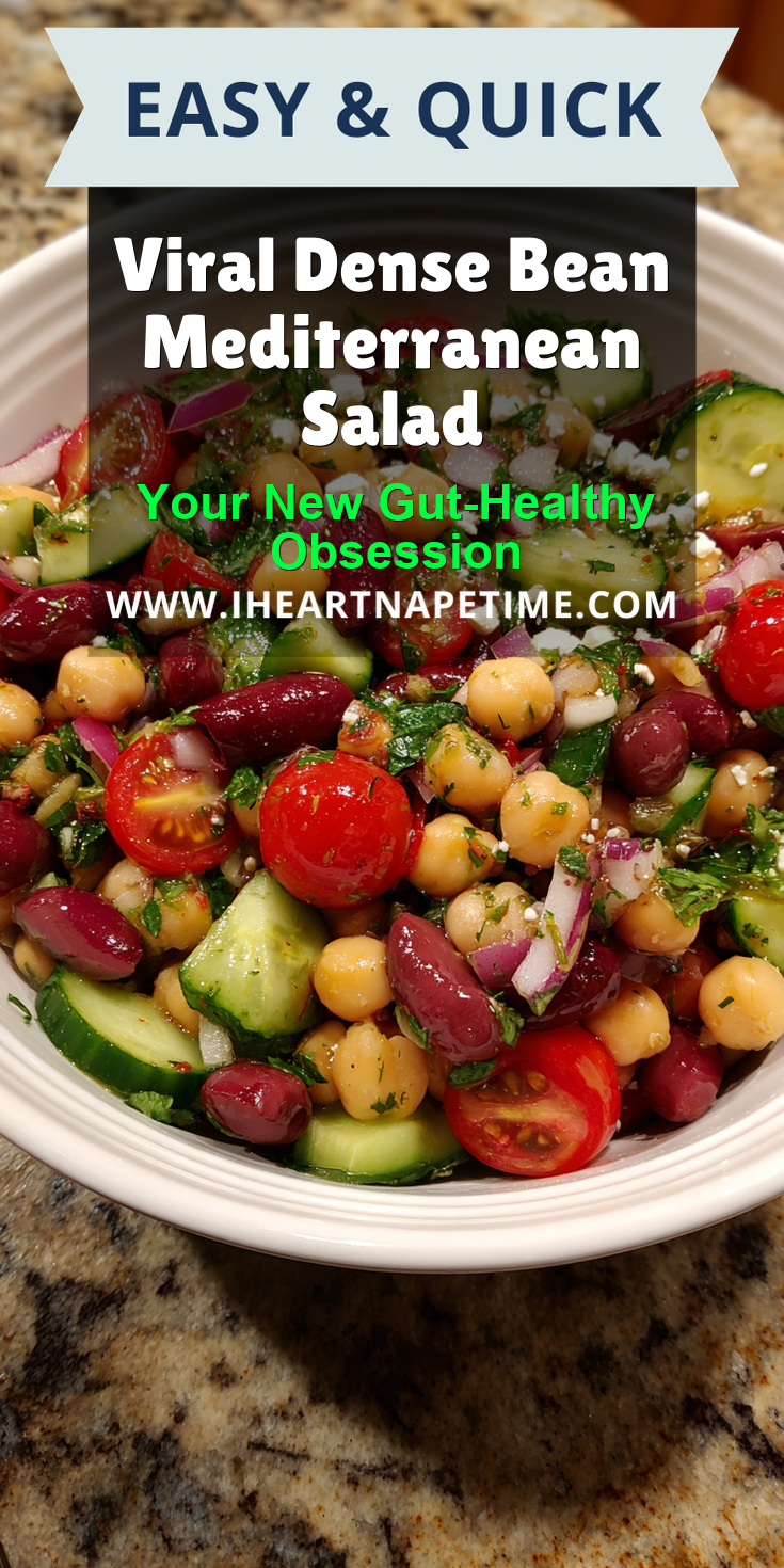 Viral Dense Bean Mediterranean Salad served warm with cozy spices
