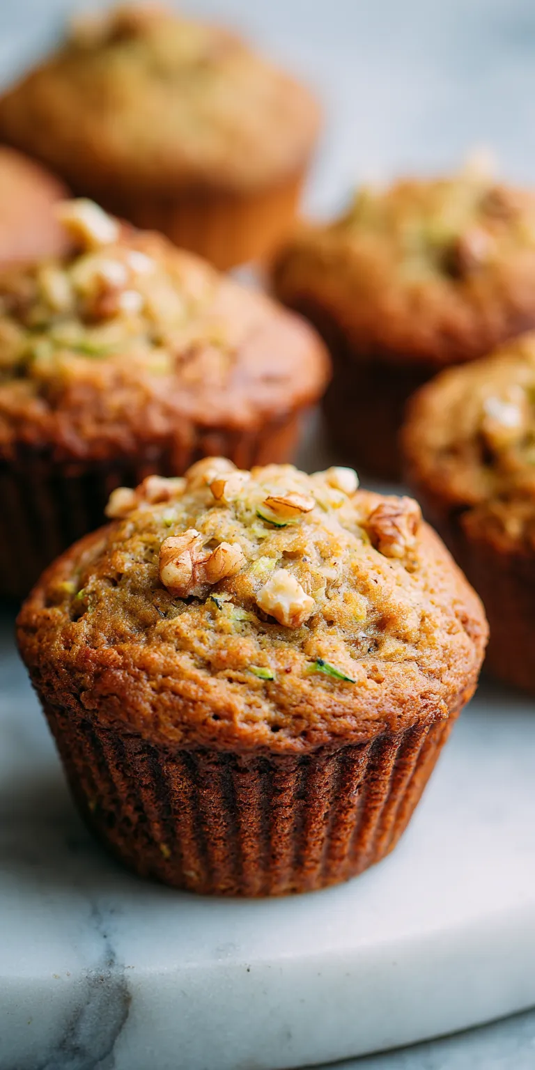 Zucchini Banana Bread Muffins served warm with cozy spices