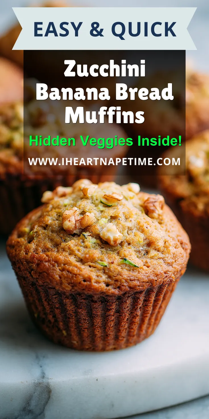 Zucchini Banana Bread Muffins served warm with cozy spices