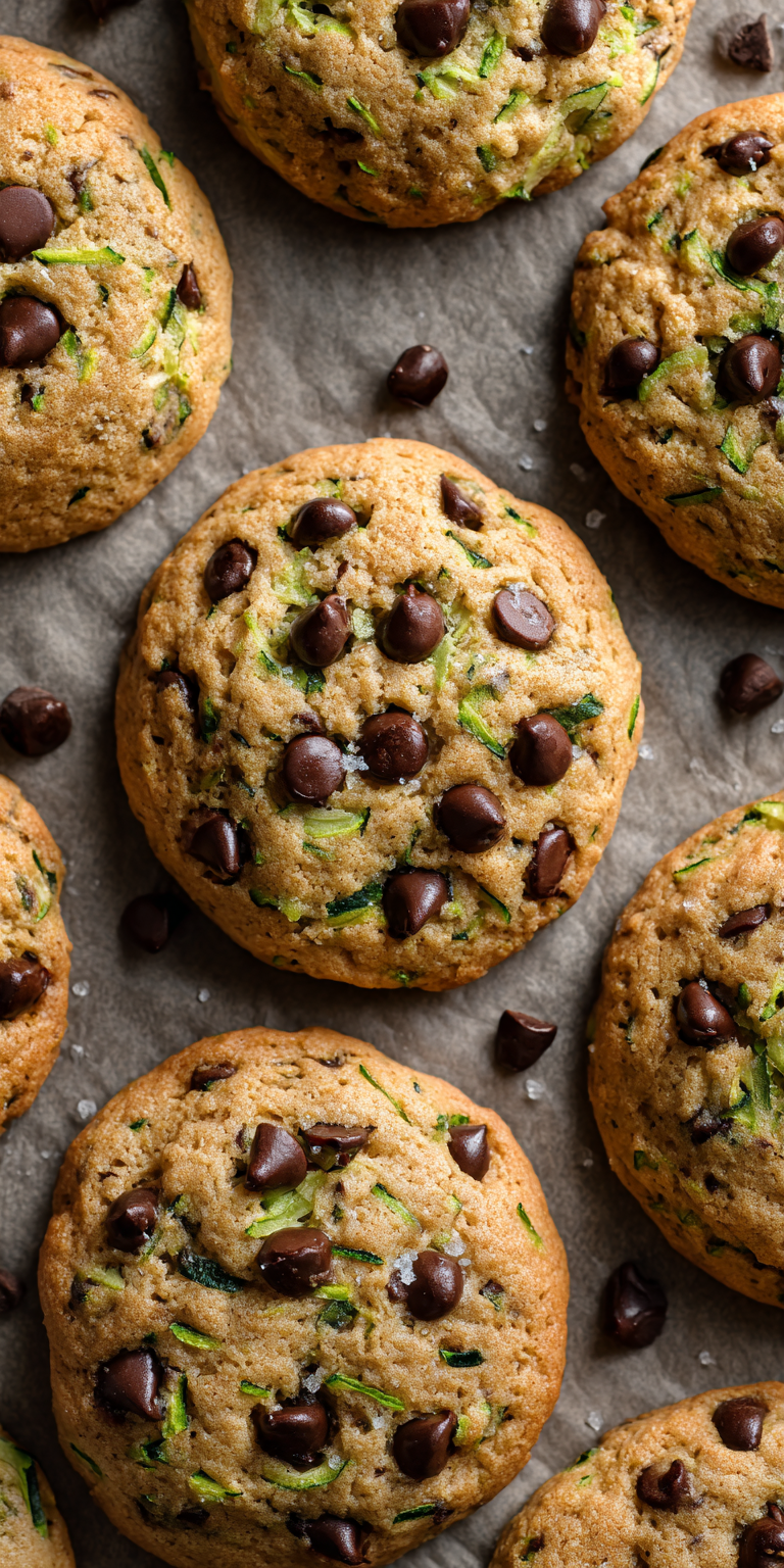 Zucchini Chocolate Chip Cookies served warm with cozy spices