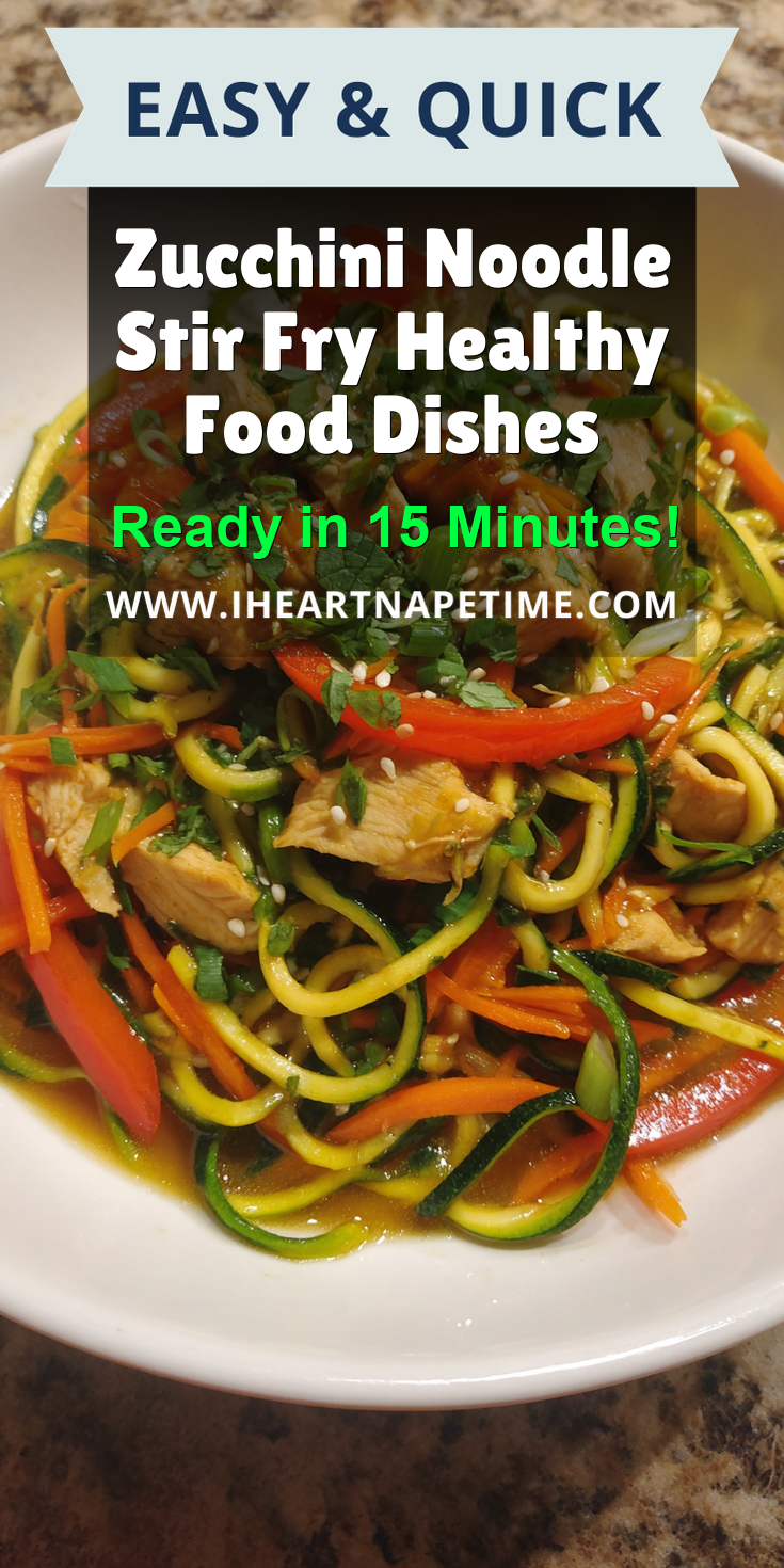 Zucchini Noodle Stir Fry Healthy Food Dishes served warm with cozy spices
